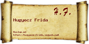 Hugyecz Frida névjegykártya